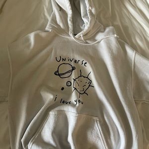 White Matthew Gray Gubler hoodie.